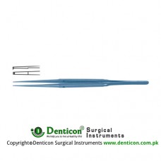 Diam-n-Dust™ Micro Dissecting Forcep Straight - 1 x 2 Teeth Titanium, 15 cm - 6" Tip Size 6.0 x 0.7 mm
